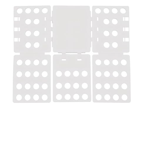 eModwey Tabla para Doblar Ropa – Perfecta para Camisetas, Camisas, Suéteres y Pantalones – Fácil de Usar, Materiales Resistentes y Diseño Compacto para Optimizar el Espacio (Blanco)