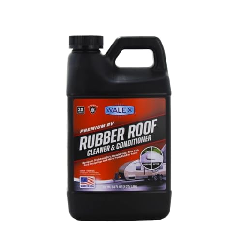 Top 10 Best Rv Roof Cleaner Options for a Spotless Finish 9 Walex RV Rubber Roof Cleaner/Conditioner - Removes Dirt, Road Grime, Tree Sap, Bird Droppings & More, Conditions RV Roof After Application; Great for RVs, Campers, Motorhomes, & Trailers, 64 oz