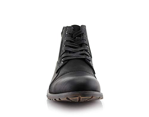 Image of Polar Fox Men's Casual Cap-Toe Ankle Boot Collection | Lace-Up Work, Combat, and Chukka Styles