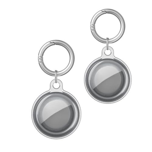 Msagkah - Msagkah 2PCS Wasserdichtes Etuis für Apple Airtag, Vollständige Abdeckung Wasserdichtes Gehäuses, wasserdichte Hülles mit Schlüsselanhänger für Apple Airtag (Schwarz) - -20%