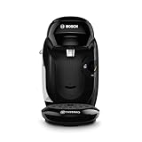 Bosch - Cafetera multibebida Tassimo Happy Friendly, Hasta 70 bebidas, OneTouch, Preparación individual, Diseño compacto, Intellibrew, Negro, TAS112E