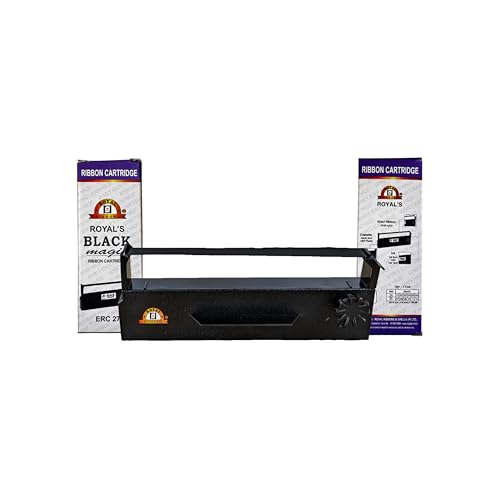 Royal Ribbons Compatible Dot Matrix Ribbon Cartridge for Epson ERC-27 Black Ribbon