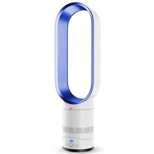 Genérico Ventilador de torre de 16 pulgadas, seguro y sin aspas para el hogar y la oficina, con control remoto, temporizador de 0,5 a 2 h, portátil, oscilante de 90°, ajuste continuo del viento.
