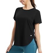 Quick Dry Baleaf Women's Short Sleeve Workout Tops
| Loose Fit Baleaf Women's UPF 50+ Running Shirts
| Baleaf Women's Q