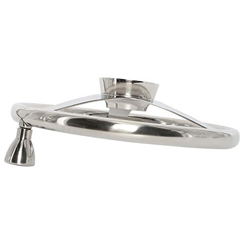 Yaegarden Stainless Steel Marine Boat Steering Wheel, 13-1/2" Dia 3 Spoke Sports Steering Wheel With Finger Grip & Control Knob(7300S1 Knob) (13.5'') #TOP5