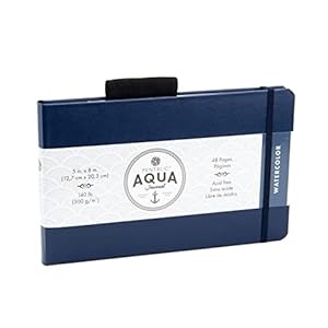 Pentalic Aqua Journal Aquarellpapier-Tagebuch, 48 Seiten