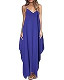 【Características】: vestido largo mujer sexy cuello en V, color sólido, sin mangas, vestido largo con tiras, vestido de playa sin espalda, estilo retro vintage, suelto informal, vestido largo de verano, vestido largo de cóctel de fiesta con bolsillos, suave y elegante para lucir tu mujer única.