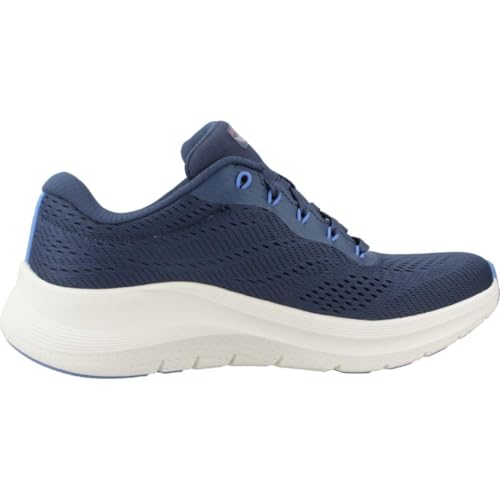 Skechers Damen Arch Fit 2.0 Big League Sneaker, Marineblaues Netzgewebe in Hot Pink und Blau, 36 EU – Ansicht 6