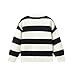 LittleSpring Girls Sweater Striped Boys Pullover Long Sleeve Knit Sweater Loose Fit Fashion Fall Clothes Crewneck Navy Blue 5T