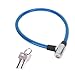 2ft Bike Lock Cable, Steel Wire Lock Cable Wide Application Easy Lock Operation Cable Lock Bicycle Mounting Bracket for Bike Motorcycle Gate Straight Cable Locks with Keys Security Anti-theft(blue)