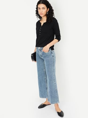 Image of Max Women's Cotton Solid Regular Fit T-Shirt