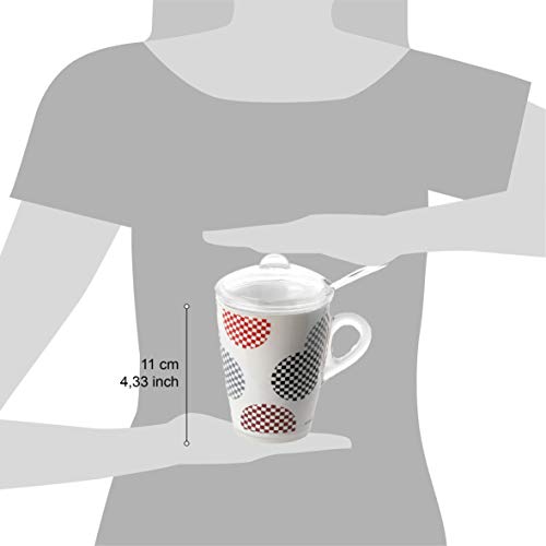 Omada Design tisaniera o taza con filtro, tapa y cuchara incluidas, 30 cl, irrompible y apta para lavavajillas… - Imagen 6