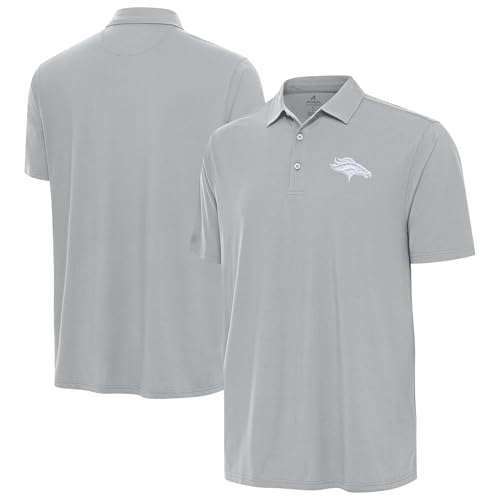 Antigua Men's Gray Denver Broncos Era Polo