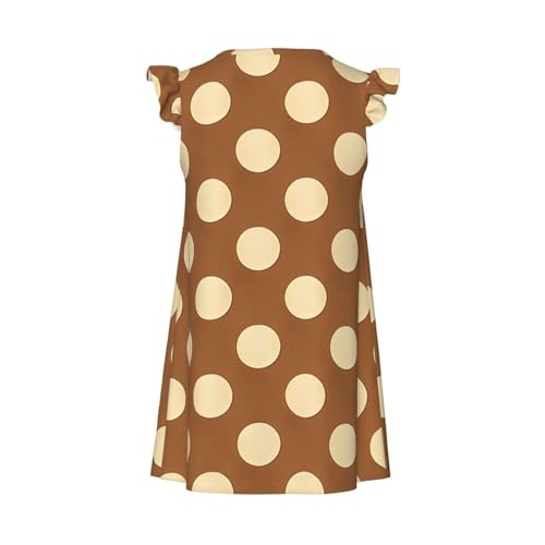 Augenstern Flutter Sleeve Nightgown Pajama Gown Brown Polka Dot Easy Pull-On Sleepwear Nightdress2