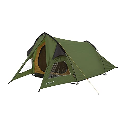 OEX Hyena II Tent for 2 People for Harsh Weather Conditions, 2 Man, Compact, Lightweight, Tunnel, Easy to Pitch, Backpacking, Festivals, Weekend Trips, Wild Camping, Hiking, 5000mm HH, Green