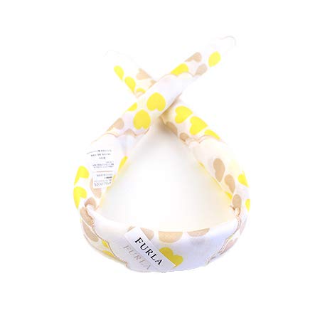 Écharpe en jaune Furla luxe imprimé cœur accessoire de créateur