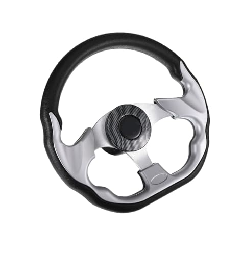 ZGYDNM Ship steering wheel Alloy Boat Steering Wheel Reusable Detachable 3 Spokes PU Foam 3 4-inch Shaft Sailboat Helm Rudder Hardware Accessories Comfortable, TYPE1