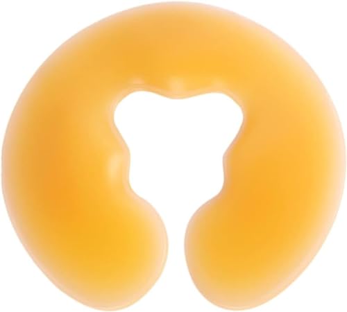 Giawkca シリコンジェルクッション U型 防水マッサージ枕 フェイス 顔 額 マッサージ 柔らかい 耐久性 再利用可能 軽量 持ち運び便利 おしゃれ 人気 多機能 サロン エステ オフィス 家庭用 業務用 プレゼント ギフト 贈り物 (ベージュ)