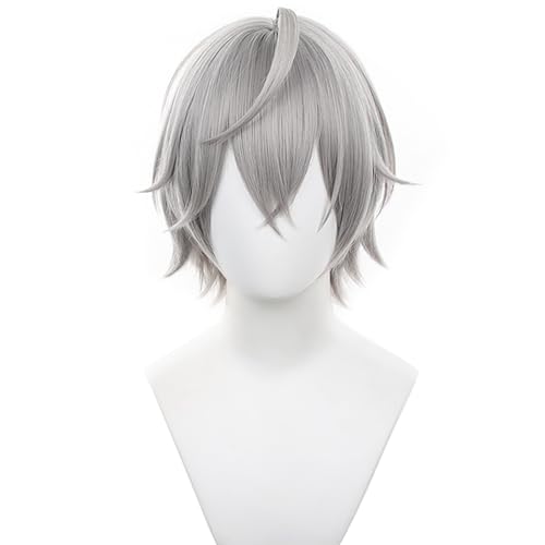 maysuwell Short Gray Wise Men Cosplay Wig for Women Anime Halloween Costume