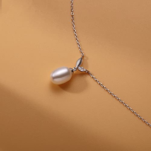 Collier s925 perle d'eau douce anti-allergie pendentif goutte - 6