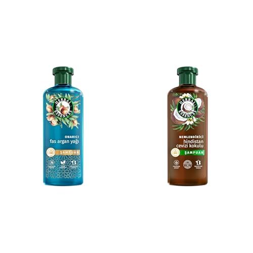 Herbal Essences Seti | Onarıcı Argan Yağı Şampuan 350ml x1 + Nemlendirici Hindistan Cevizi Kokulu Şampuan 350ml x1