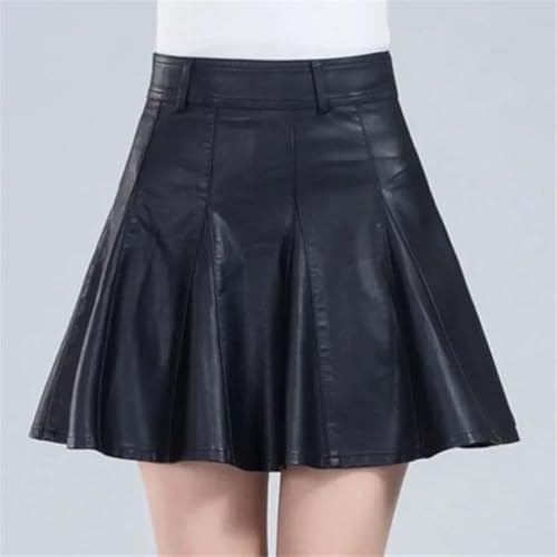 Womens High Waist Genuine Leather Mini Skirt Slim Fit Plus Size Short Skirt Casual Party Outfit2