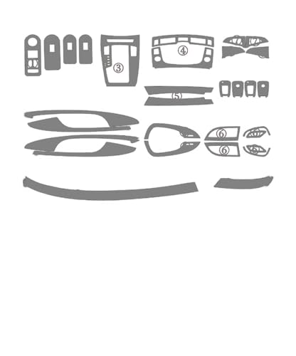 Moulage de changement de couleur aspect fibre de carbone argenté pour Buick Lacrosse 3D