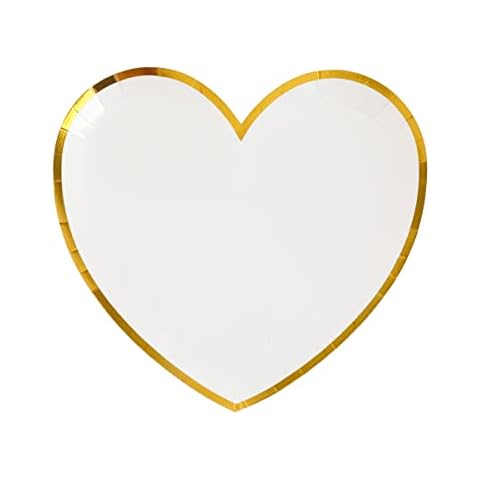 Assiettes Coeur Blanc et Or Santex thumbnail
