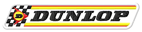 Dunlop Racing Flag Patch Racer Racing Motocicleta Moto Motobike Aufnäher parche Bordado brodé patche écusson Toppa ricamata