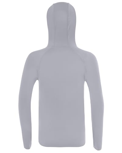 Image of Boys Rash Guard Hoodie UPF 50+ Long Sleeve Sun Protection Swim Shirt