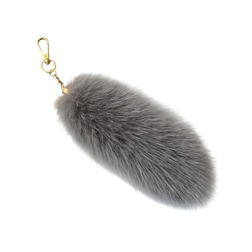 [Vailaipupy] しっぽ キーホルダー ミニ 尻尾 [20cm～40cm他サイズ選択可] カラーしっぽ ファー カラフル 狐のしっぽ ファーチャーム フェイクファー 軽量 可愛い ふわふわ 鍵 飾り バッグチャーム アクセサリー 誕生日 プレゼント