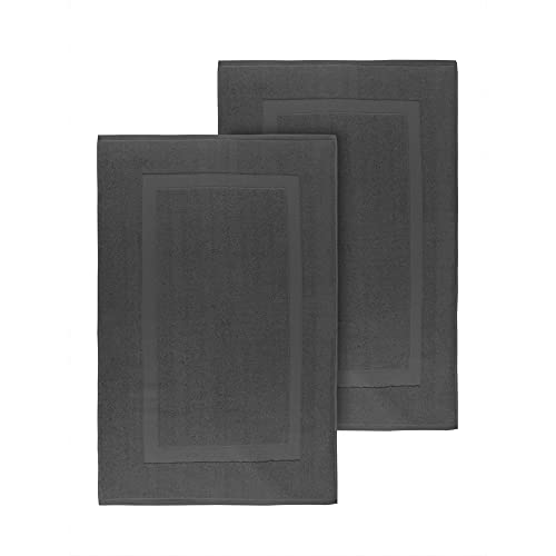 TRIDENT Bath Mat, 800 GSM, Soft and Extra Absorbent, Machine Washable, 20" x 31", 100% Cotton, Perfect Plush Carpet Mats for Tub, Shower, Door and Bath Room, Soft and Plush (Charcoal) TRIDENT Bath Mat, 800 GSM, Soft and Extra Absorbent, Machine Washable, 20" x 31", 100% Cotton, Perfect Plush Carpet Mats for Tub, Shower, Door and Bath Room, Soft and Plush (Charcoal)
