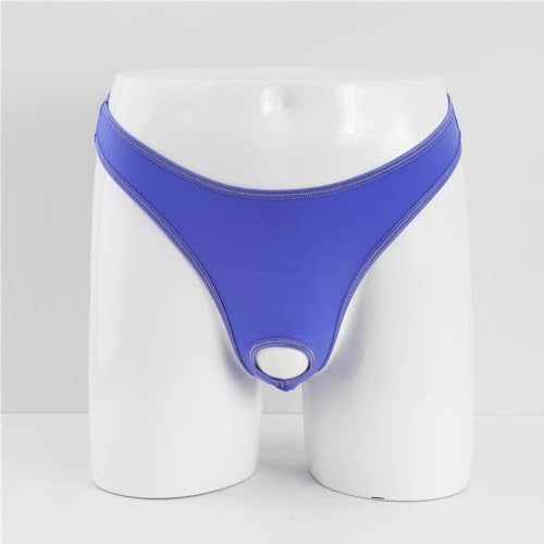 COMLIFE Men's Sexy No-pouch Non-removable Underpanties Ice Silk Translucent Stretch Lightweight Y-back Thongs2