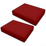 Yuanpgky Sofabezug für den Außenbereich, 33 x 66 x 10 cm, wasserdichte Abdeckung für Gartenmöbel, Polyester, UV-beständig, schmutzabweisend, Rot