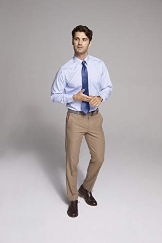 Arrow Men's Flat Front Straight Fit Solid Twill Micro Dress Pant2