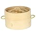 AMYZ 2 pièces 15 cm Panier à Vapeur en Bambou avec Couvercle Panier à Vapeur Chinois boulette Vapeur cuiseur Vapeur pour boulettes légumes Poulet Poisson