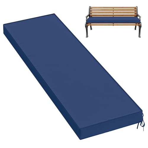 Pakunoda Outdoor Bench Cushion Waterproof Bench Pad,60×18 Inch,Blue