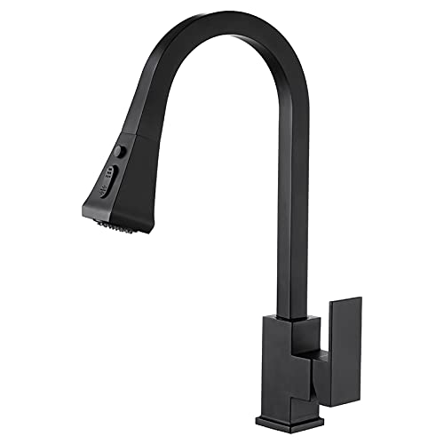 DRFGNF Grifos de Cocina Grifo de Cocina con rociador extraíble Grifo de Cocina de latón Grifos de Cocina extraíbles de Agua fría y Caliente Modernos comerciales Grifos de Fregadero montados en la c