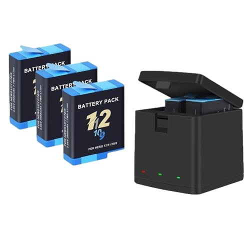 YYJUSVES 2000mAh GoPro Battery 3-Pack