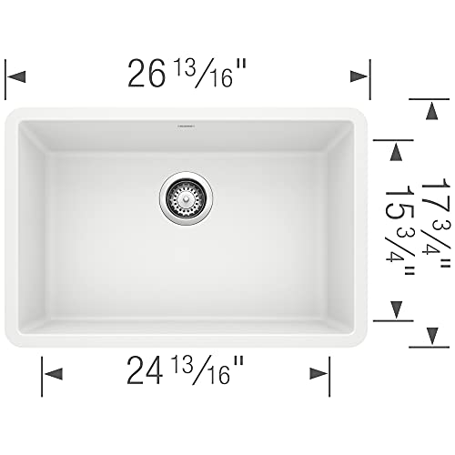 BLANCO, White 522429 PRECIS SILGRANIT Single Bowl Undermount Kitchen Sink by BLANCO - Image 3