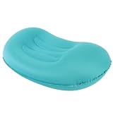 Gsycle Almohadas de Viaje inflables para Acampar, Tela Tejido Ultraligero cojín de Asiento Inflable Almohadas de Playa para la Oficina para Dormir Caminata mochilero (Azul eléctrico)