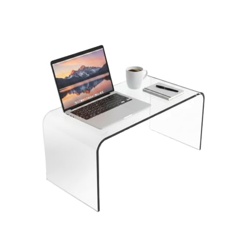 Lavish Home Clear Acrylic Side Multipurpose Use As A Lap Desk, Coffee, End Table