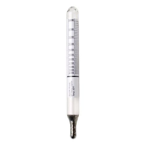 H-B Instrument B6180-61300 Dual-Scale Glass Hydrometer, 1.000-2.000 Sg 0.01/0-72 Baume