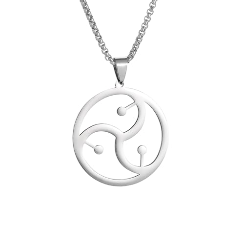 Collier BDSM discret pendentif badge pour homme et femme en acier lisse