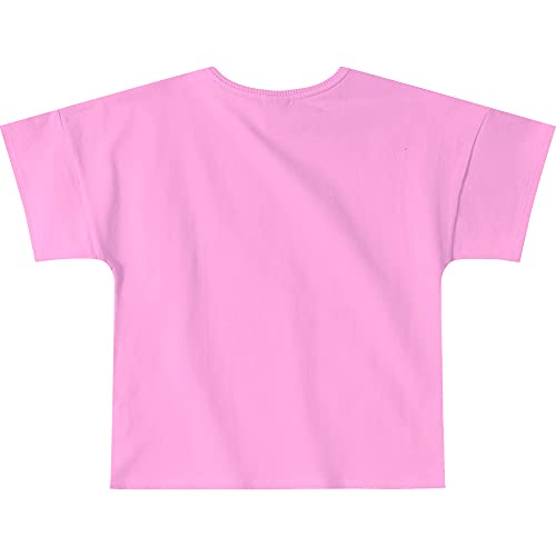 Blusa em malha stretch manga curta, Mundo Ripilica, Meninas, Rosa Claro, 10