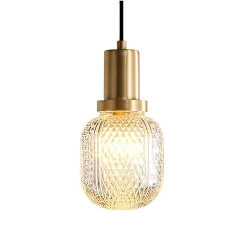 Chandelier style rétro français suspension dorée à tête unique G9