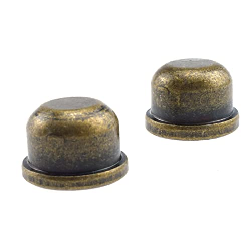 Marrteum 1/2 Inch Tall Lamp Finial Tapped 1/4-27 Knob Lamp Accessories For Lamp Shade Holder Harp Tops, Bronze, 2Pcs #TOP1