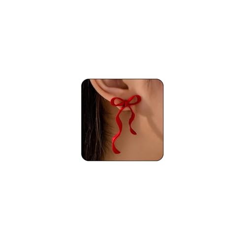 Valentines Earrings Red Bow Earrings for Women Valentines Day Gifts for Her Bow Accessories Valentines Day Outfit for Women Valentine Day Outfit Red Jewelry