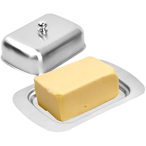 Suchoow Stainless Steel Butter Dish with Lid Cover