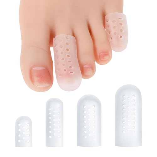 Image of 16 Pcs Gel Toe Protectors, Silicone Toe Caps Protectors for Women and Men Toe Covers Guards Sleeves for Pain Relief Shoes Cushions for Blisters and Corns